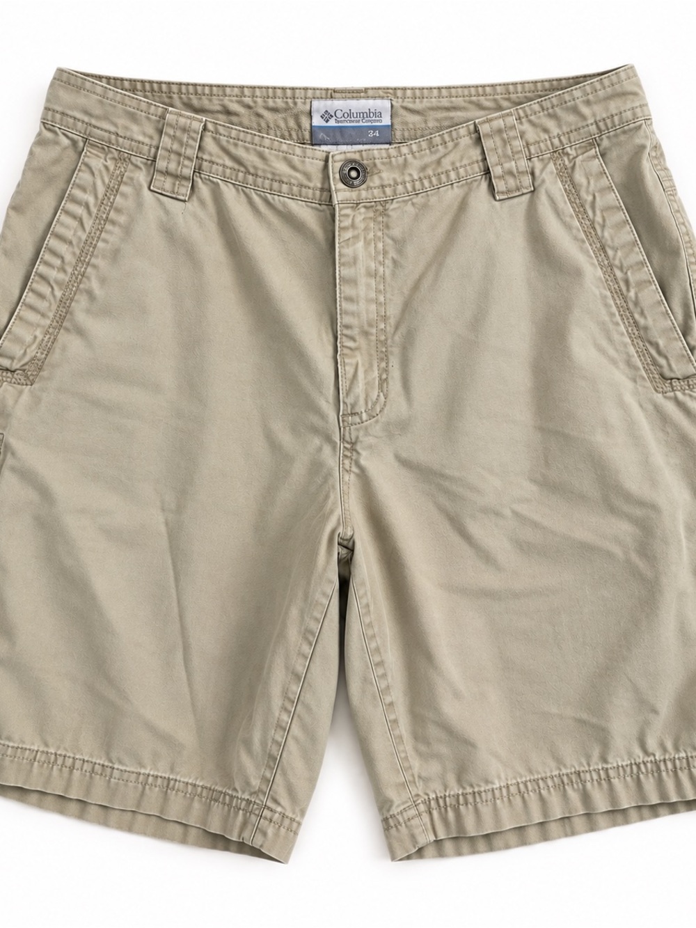 Vintage Columbia Khaki Cargo Shorts Size 34 Utility Outdoor